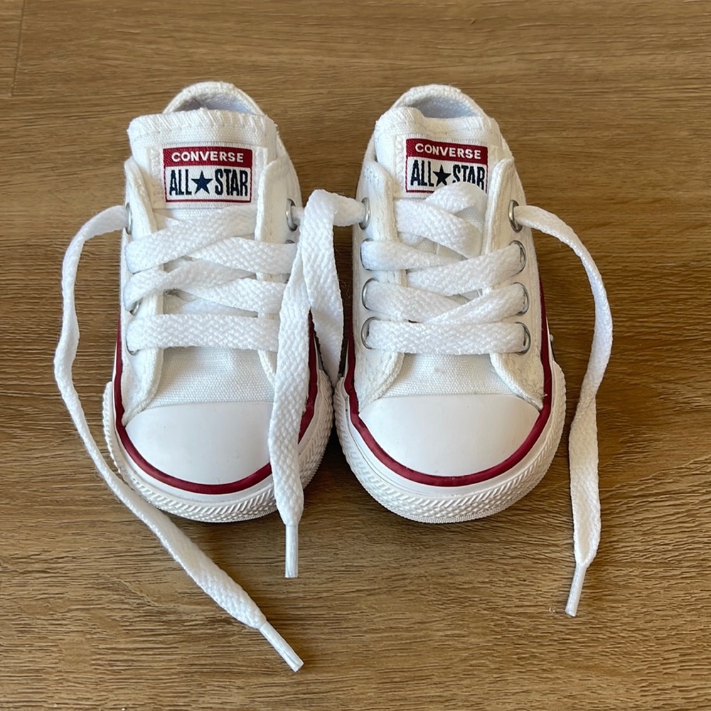 White Converse. Worn once.